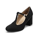 DREAM PAIRS Mary Jane Pumps mit T-Riemen, Hochzeitsschuhe für...