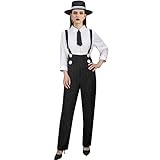NUWIND 1920er Jahre Gangster Kostüm für Damen Mafia...