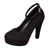Damen Pumps Elegant Und Bequem, Mary Jane Schuhe Damen Mit Absatz...