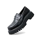 Loafer Damen Schwarz, Mary Jane Schuhe Damen, Chunky Loafers...