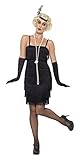 Smiffys 45498S, Damen Flapper Kostüm Kurzes Kleid Haarband und...