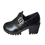 Chunky Shoes, Mary Jane Halbschuhe Für Damen, Chunky Loafers...
