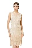 BABEYOND Damen Retro 1920er Stil Flapper Kleider mit Zwei...