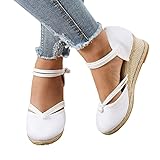 Schuhe Damen Sommer,Sandalen Damen Espadrilles Plateau Wedges...