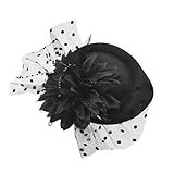 Dewocke Fascinator Hut Schwarz, Fascinator Hut Damen 20er 50er...