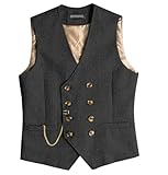 Solovedress Mens Vintage Wolle Anzugweste Regular Fit Weste Anzug...