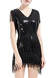 BABEYOND ArtiDeco 1920s Charleston Kleid Mini Damen Vintage...