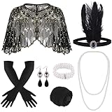 ELECLAND 10-teiliges 1920er Flapper Gatsby Accessoires-Set...