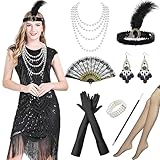 Antsparty 20er Jahre Kostüm Damen Gatsby Kleid, 1920er...