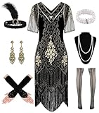 20er Jahre Kleid Roaring 20s Charleston Kleid, Flapper Kleid mit...