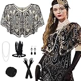 PLULON 10-teiliges 1920er Flapper Great Gatsby Accessoires-Set...